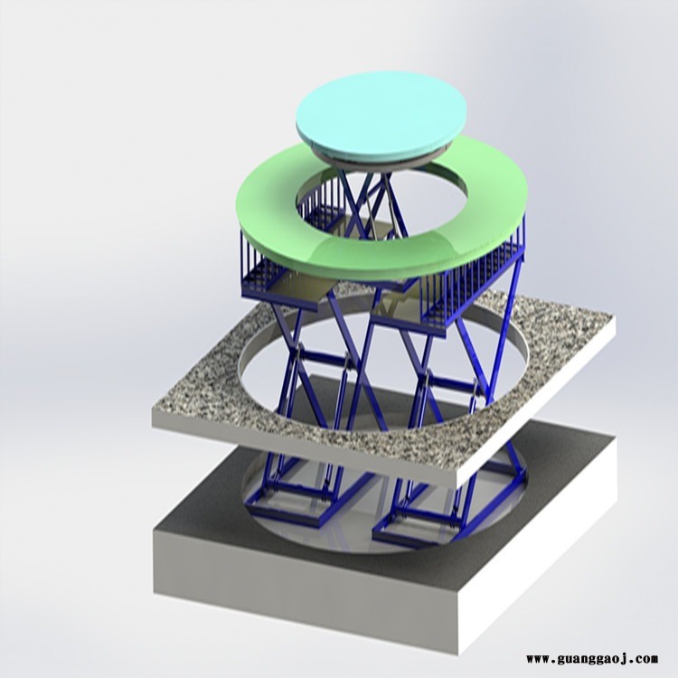 非标定制舞台升降机液压旋转升降舞台免费制作3D图纸酒吧舞台升降