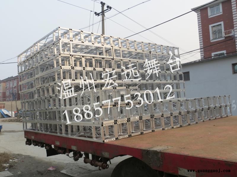 三角灯光架定做定制 装修用吊灯铝合金三角桁架 多边形五角星桁架等边三角桁架灯光架温州宏远图6