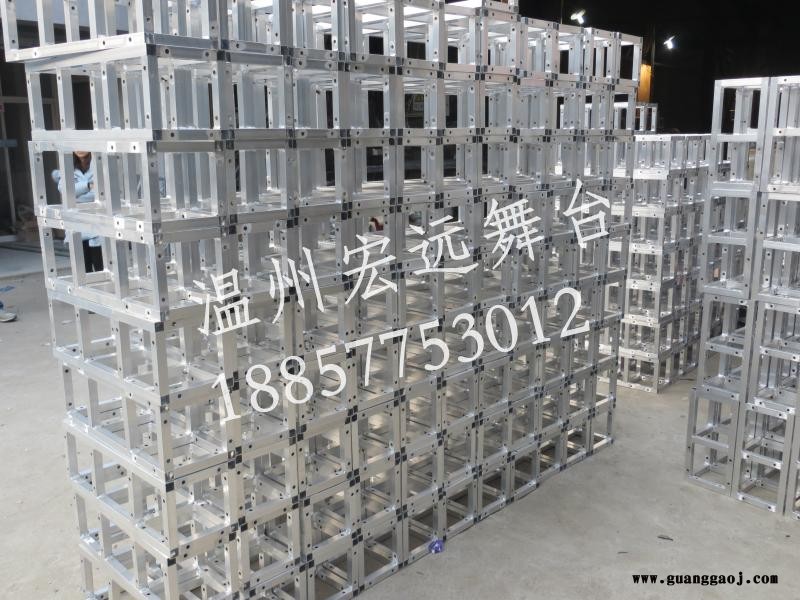 三角灯光架定做定制 装修用吊灯铝合金三角桁架 多边形五角星桁架等边三角桁架灯光架温州宏远图3