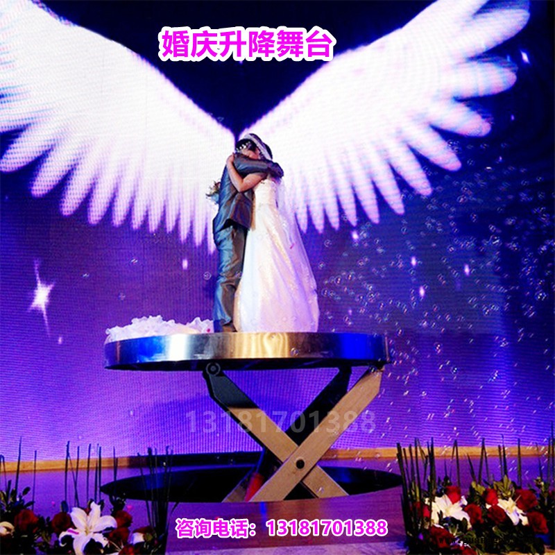 山东鑫力昊sjwt升降旋转舞台婚庆酒吧舞台电动摇控旋转舞台双层升降旋转舞台弹簧地颤舞台旋转舞台汽车展台厂家直销支持定制图3