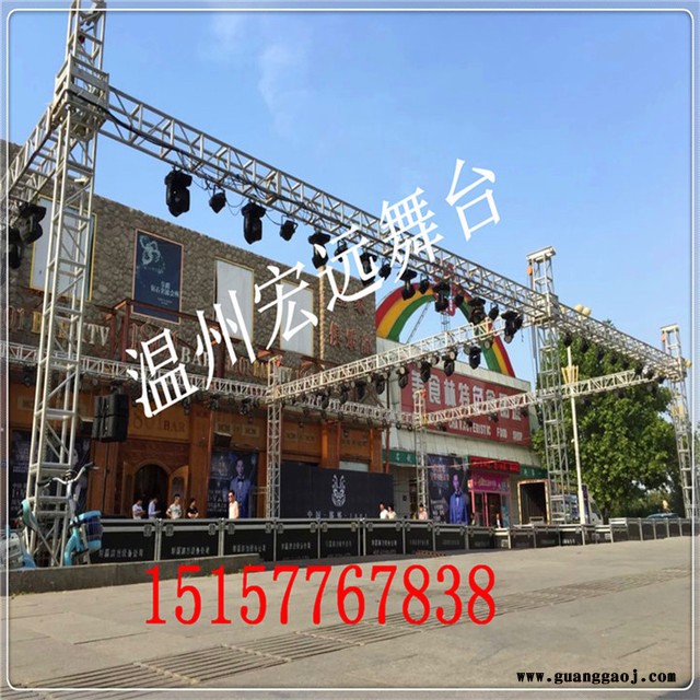 300x300铝合金桁架圆管桁架 螺丝方通舞台灯光架规格 浙江温州丽水台州圆管铝桁架灯光架图2