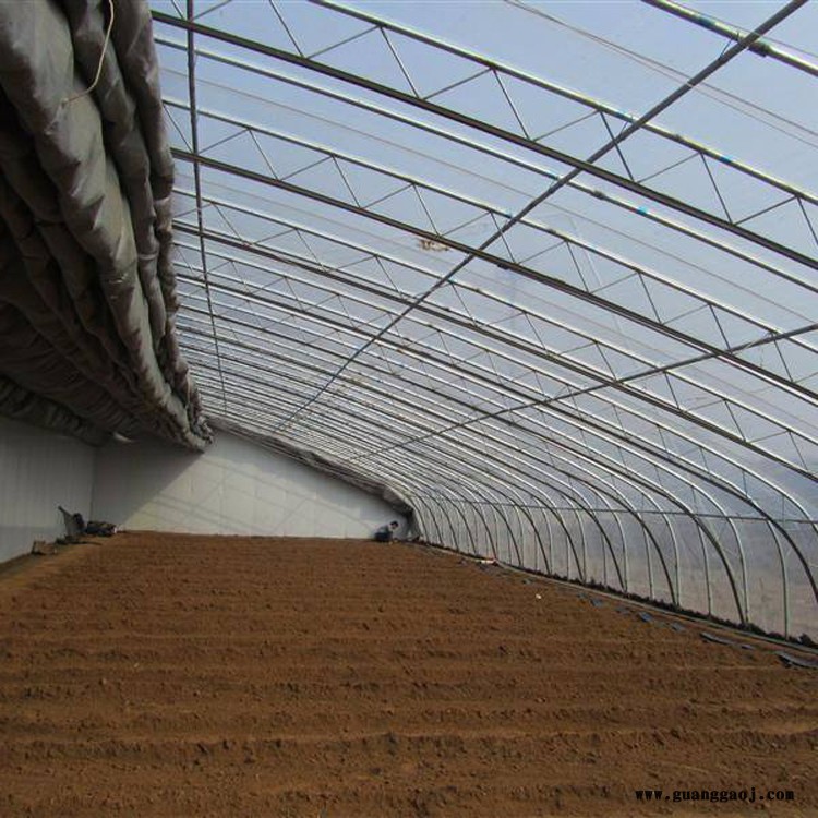 春秋棚 日光棚 桁架双模大棚骨架厂家 双膜骨架蔬菜大棚 禾祥农业 温室大棚双膜骨架图2