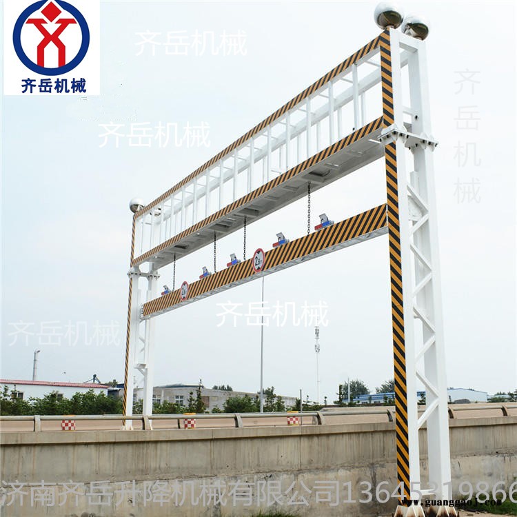 厂家供应 QYGX217 简易限高架 镀锌管桁架 固定龙门架 齐岳高速升降架  遥控限高架稳定耐用图2