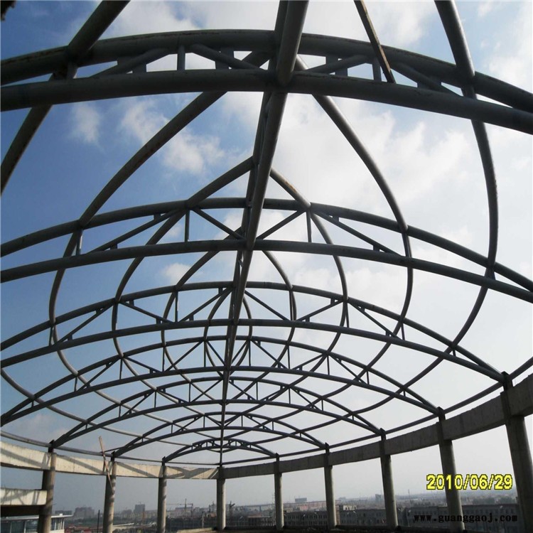 封闭煤棚管桁架加工 观光平台管桁架 建合厂家图2