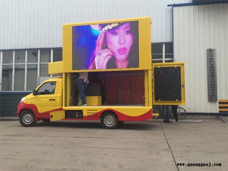 后双轮流动舞台专用汽车 彩屏舞台广告车经销商图2