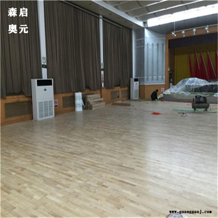 舞台木地板 体育运动木地板 篮球运动木地板 森启奥元 规格多图1