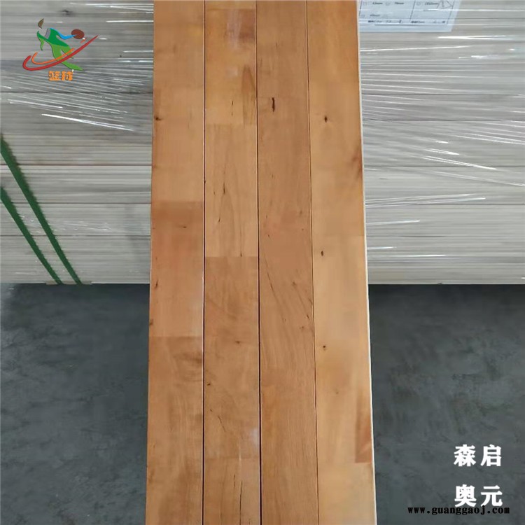 舞台木地板 篮球场运动木地板 室内羽毛球体育运动地板 森启奥元 运动木地板图2