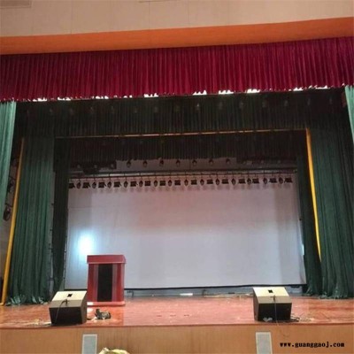 长年供应阻燃舞台投影幕阻燃舞台背景幕天幕金黄色会议幕顺泰万里幕布