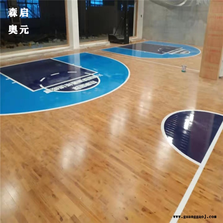 舞台木地板 篮球场运动木地板 森启奥元 篮球场木地板 欢迎来电图2