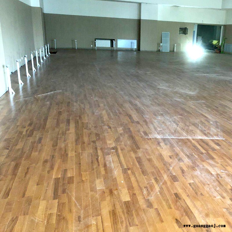篮球馆运动木地板室内 羽毛球场学校体育馆舞台 实木悬浮枫桦木 森舒制造图2