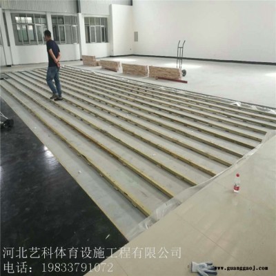 舞台实木地板 篮球运动实木地板价格 运动木地板生产厂家 艺科直供