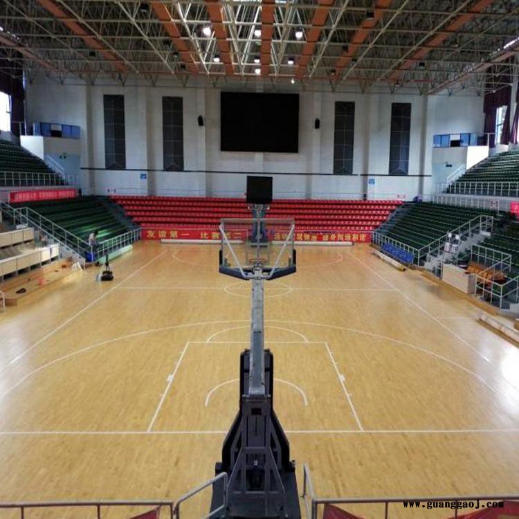 舞台运动木地板 森启奥元 瑜伽室运动木地板 篮球场双龙骨实木运动地板图2