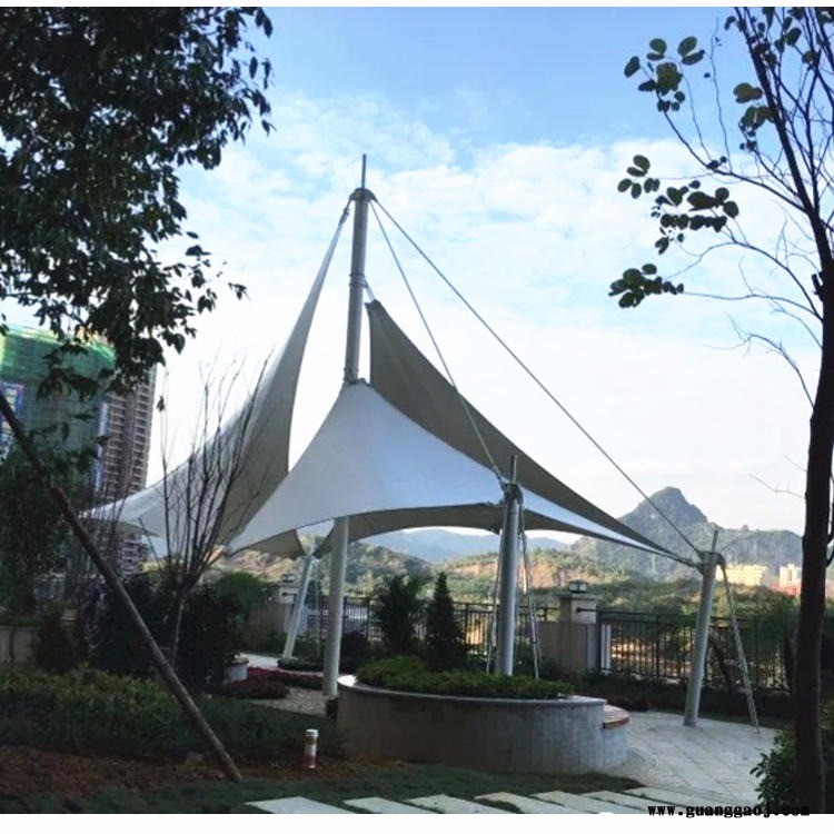 涵航膜结构工程建筑 张拉膜景观棚 张拉膜异形景观 张拉膜景区遮阳棚 张拉膜艺术棚 膜结构舞台棚
