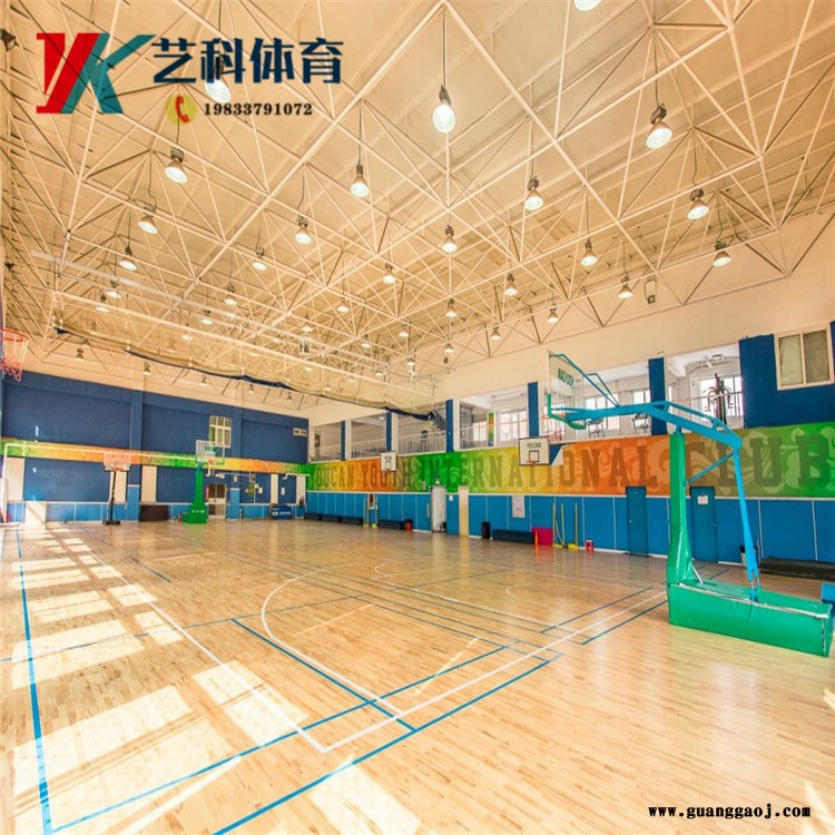 舞台木地板价格 篮球馆运动木地板价格 运动木地板 艺科体育地板图1