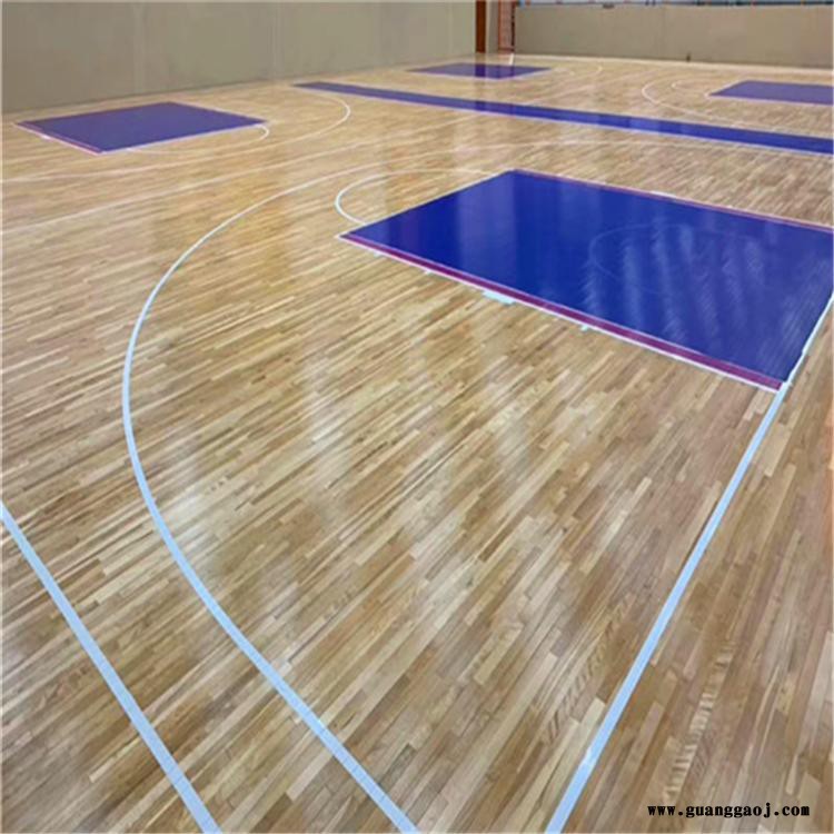 大型舞台木地板 森启奥元 运动场馆木地板 18mm厚柞木运动地板图2