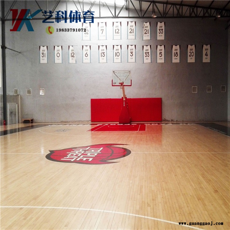 舞台专业木地板 专用体育馆运动实木地板 柞木运动木地板 艺科直供图1