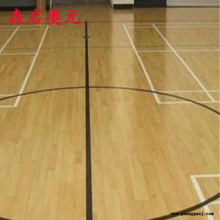 体育馆木地板 森启奥元安装 篮球运动木地板 舞台歌剧院木地板图1