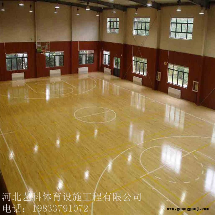 舞台木地板价格 室内篮球馆运动木地板厂家 运动木地板施工 艺科体育地板图1