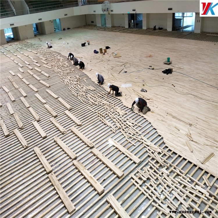 专用舞台木地板 室内篮球馆运动木地板厂家 室内运动木地板 艺科体育地板图2
