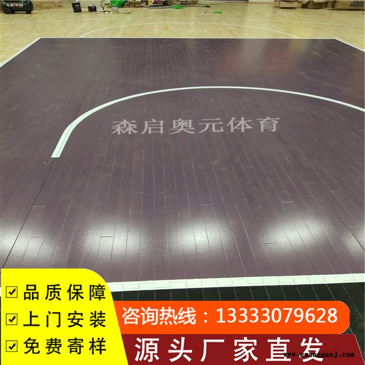 森启奥元木地板价格-室内篮球木地板-舞台木地板-厂家免费邮寄样品图8