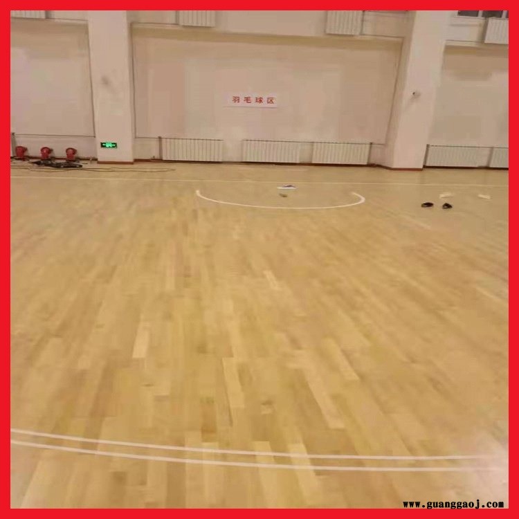 室内体育用运动木地板 舞台柞木运动木地板 森启奥元 舞蹈室木地板翻新图1