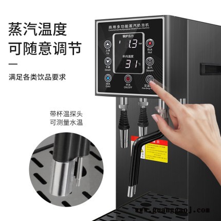 浩博LED显示屏商用全自动蒸汽开水机10升商用奶泡机奶茶店打奶泡器开水器/萃茶机/蒸汽机 餐饮小吃设备电话咨询图2