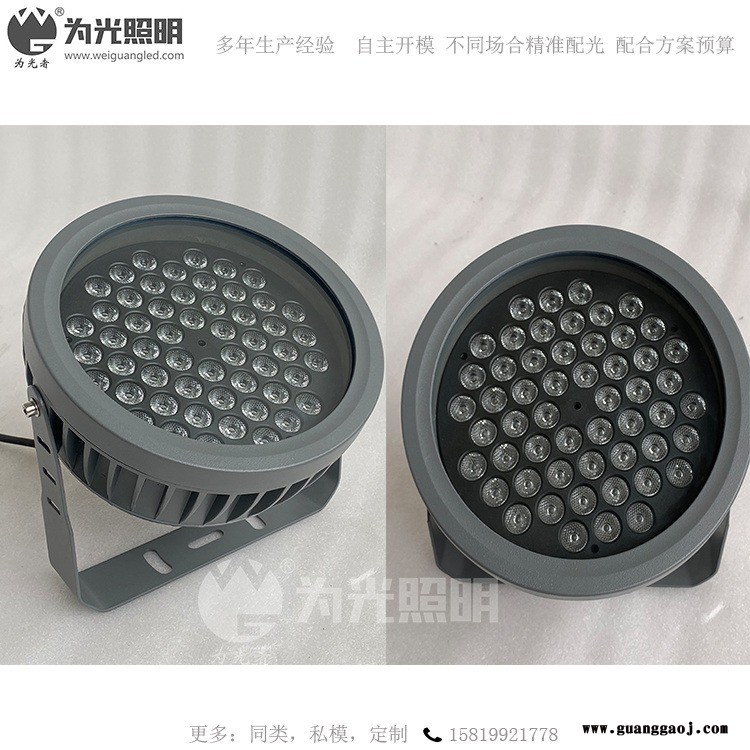为光照明 54颗小角度LED投光灯 窄光束54W投光灯系列 一束光投光灯 雕塑亮化投光灯WG-09图1