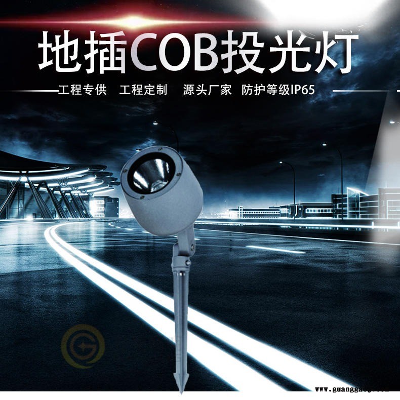 乔光照明 GB-DCD020 插地灯led 20w射树灯户外防水插地照树灯 园林景观亮化COB地插灯 户外防水投光灯图1