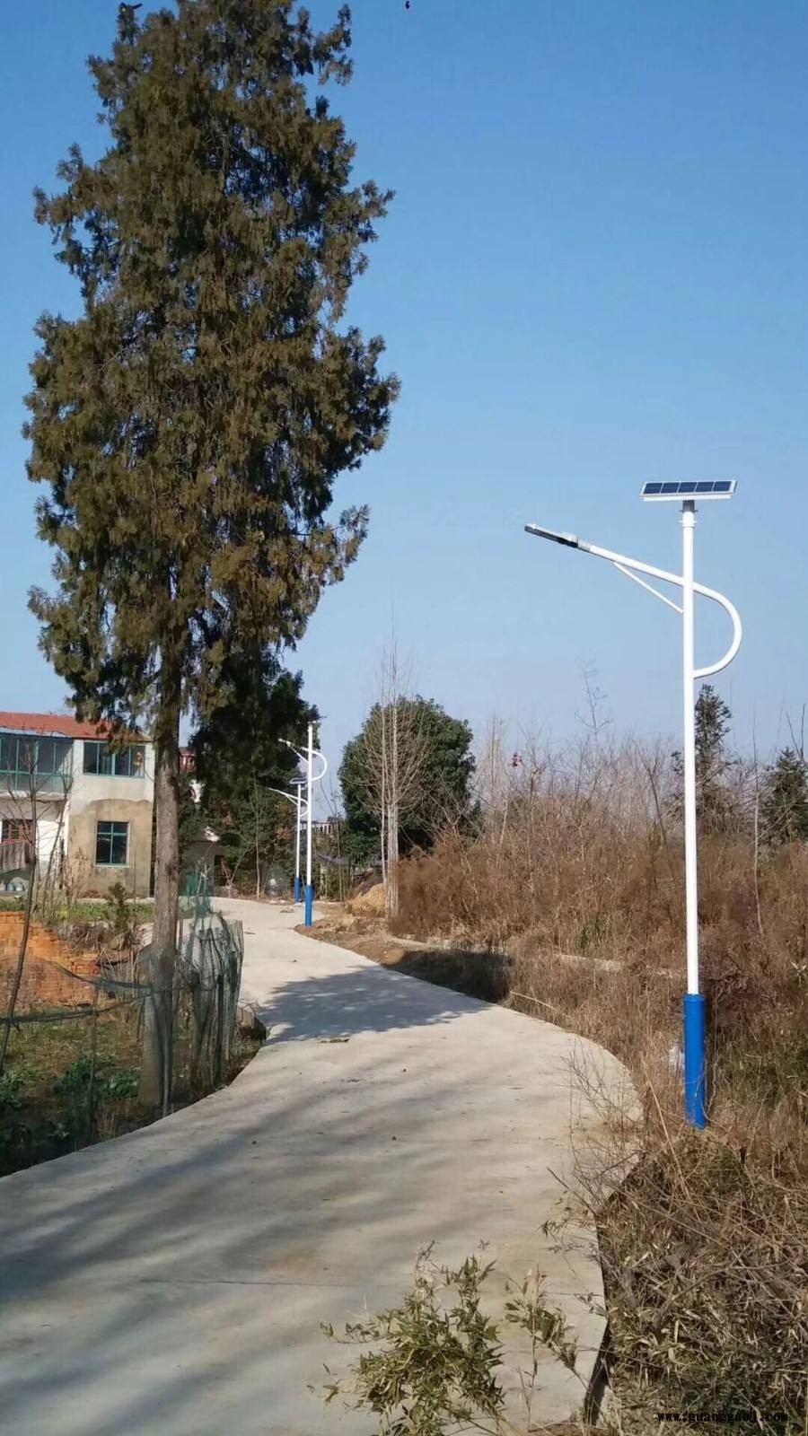 河南周口100瓦球场投光灯太阳能路灯厂家可以驱虫路灯图4