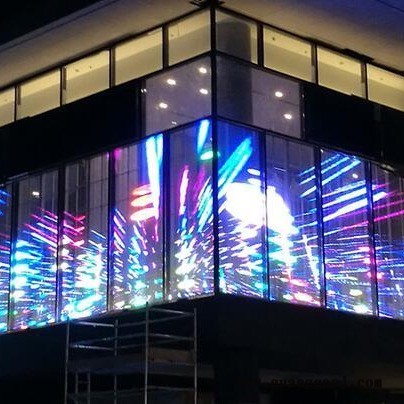 玻璃幕墙透明LED显示屏厂家价格，P3.91/7.82/P10.4/P15.625LED透明屏批发价格图2