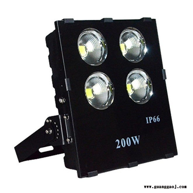 新品上市LED户外防水投光灯 黑金刚50w100w150w200w 塔吊球场泛光灯 广告招牌射灯 建筑工地照明图2