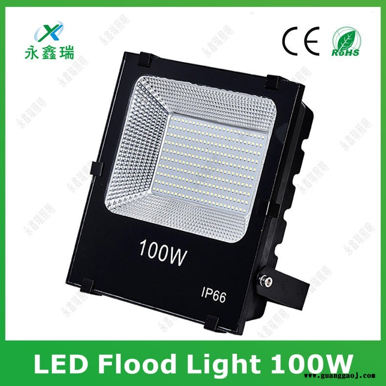 50W投光灯 LED鳍片散热泛光灯 户外IP65防水尘桥梁工程投射灯深圳泛光灯工厂直销100W150W200W图2