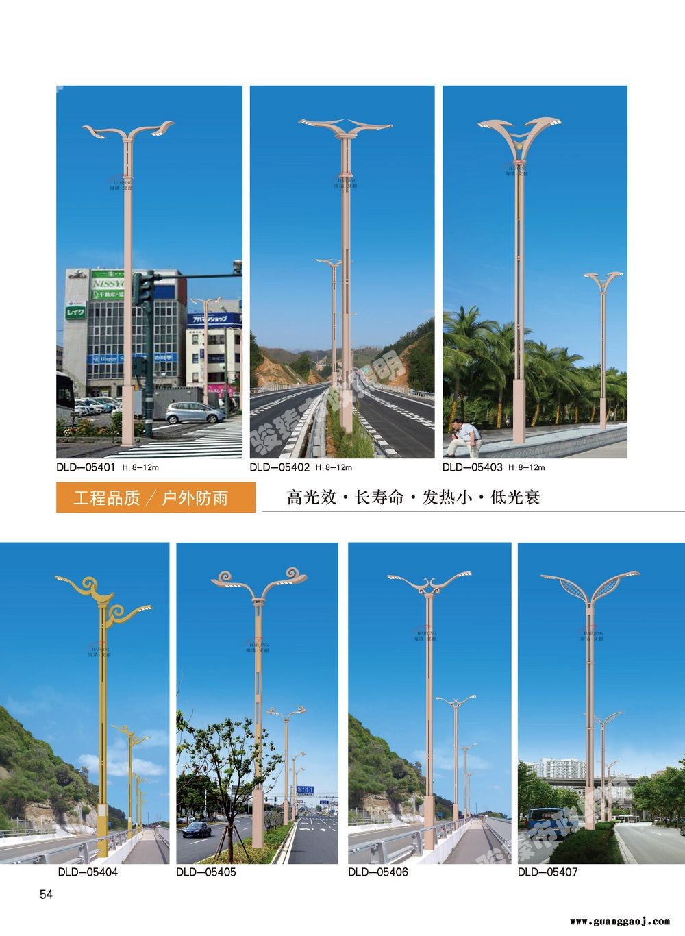 山东东营路灯厂家室外广场护眼路灯 投光灯图2