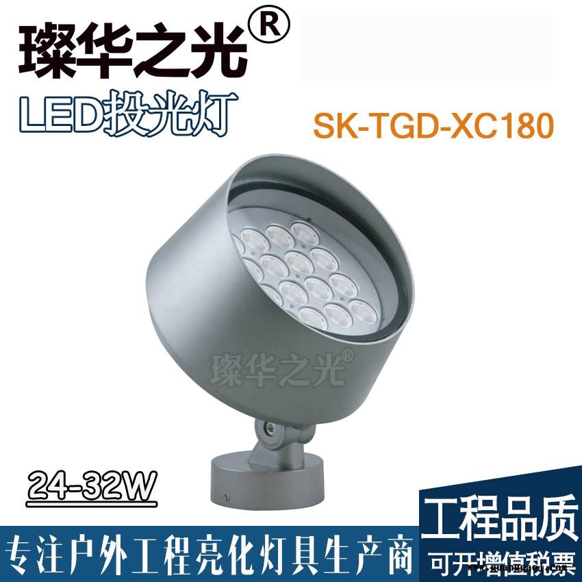 璨华照明SK-TGD-XD220 新款LED投光灯6-72W圆形抱柱灯RGB/RGBW景观投光灯图1