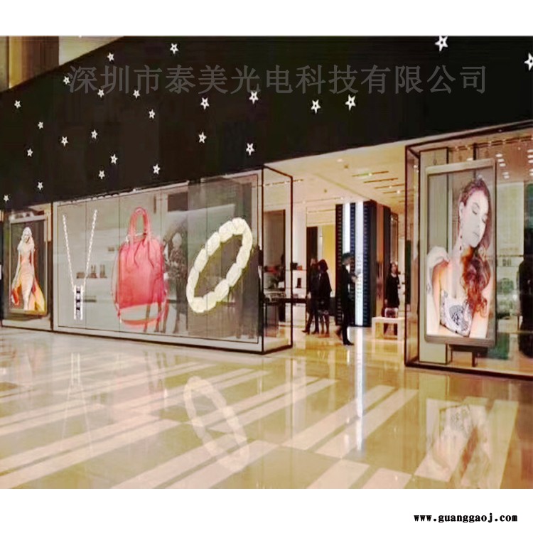 泰美 P3.91led透明屏 深圳橱窗led全彩透明屏 透明led显示屏图2