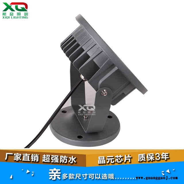 led投射灯圆形投光灯插地灯庭院草坪地插照树灯公园景区射树灯24W图2