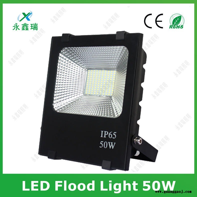 深圳工厂直销黑金刚SMD贴片室内外广告牌广场道路LED100W泛光灯投光灯50W150W200W图2
