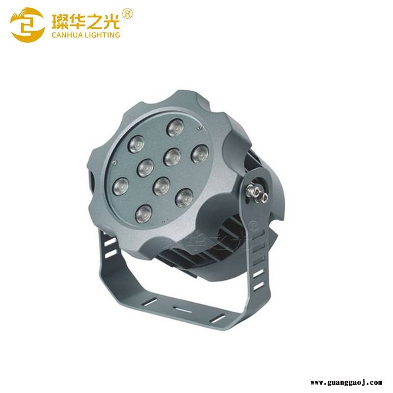 led户外投光灯36*3w圆形聚光灯144w七彩投光灯染色灯图2