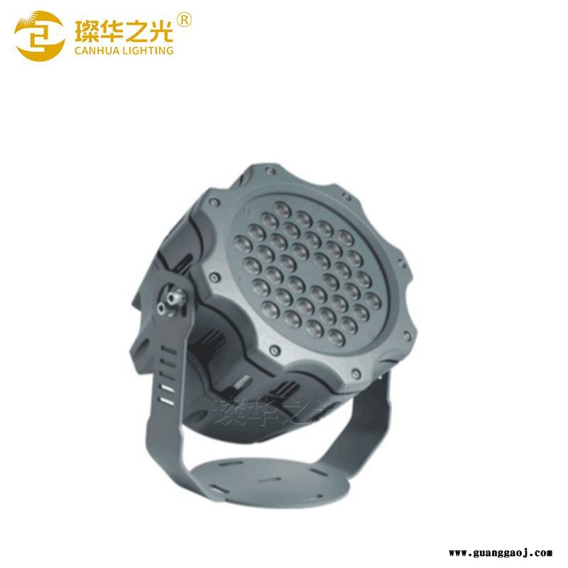 led户外投光灯36*3w圆形聚光灯144w七彩投光灯染色灯图3