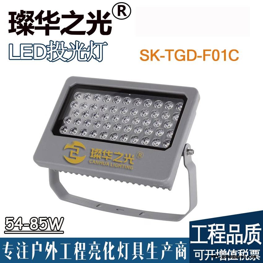 璨华照明SK-TGD-F01B LED投光灯12-120W户外方形防水投射灯DMX512外控投光灯图1