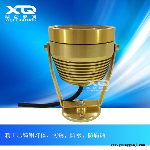 户外防水3W5W土豪金色投射灯庭院花园亮化led投光灯照树灯图4
