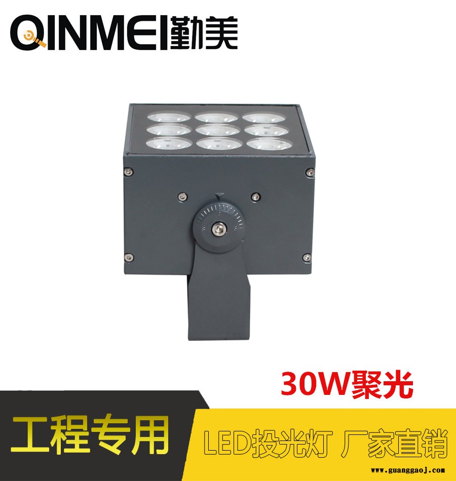 CREE投光灯聚光照墙投光灯30W防水投光灯公园亮化投光灯生产厂家多种色彩投光灯图2