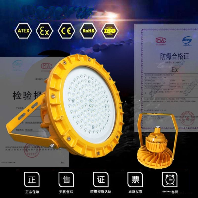 圆形LED防爆防腐泛光灯BZD130车间喷砂房支架安装投光灯IP65图1
