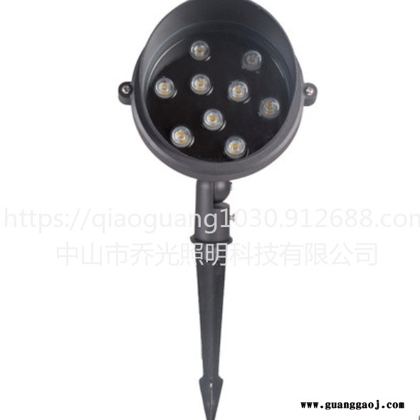 乔光照明供应12W照树插地灯 led投射灯投光灯户外防水草坪灯