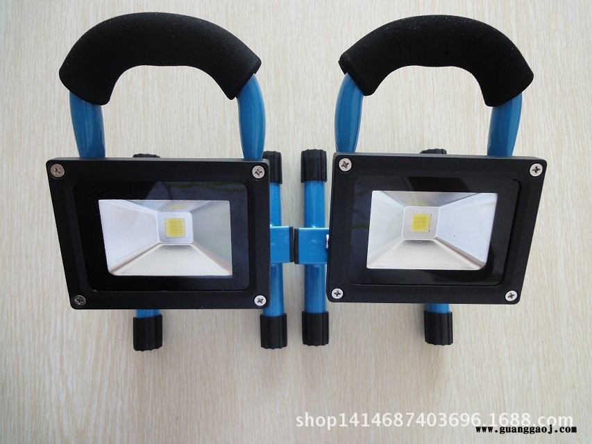 特价  高品质LED手提充电式10W黄色投光灯  泛光灯外壳图2