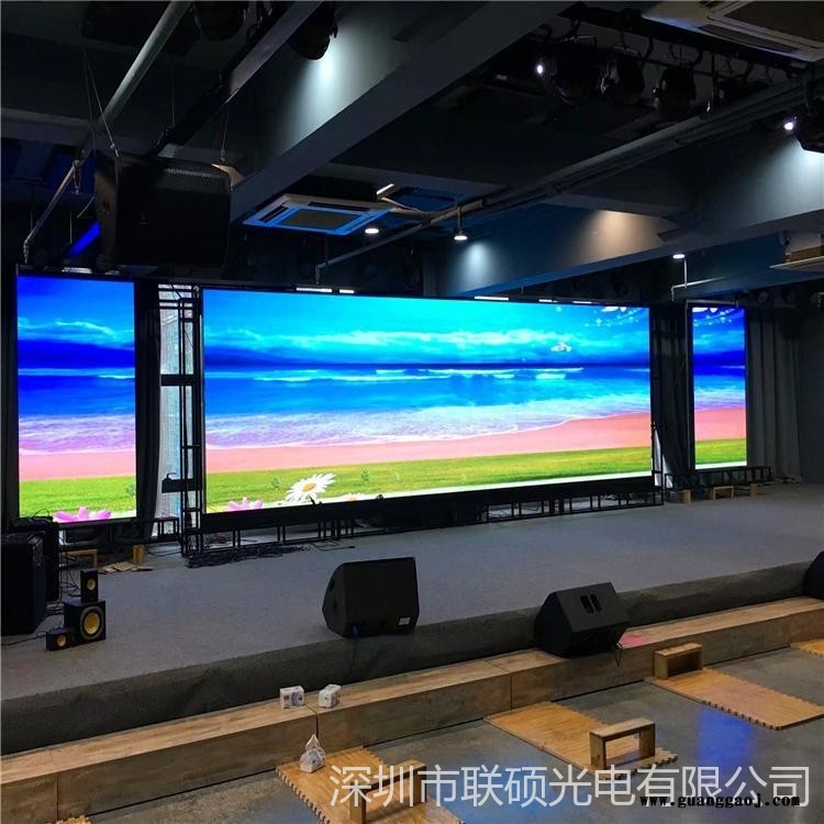 酒楼大厅P4全彩LED显示屏壁挂安装价格图1