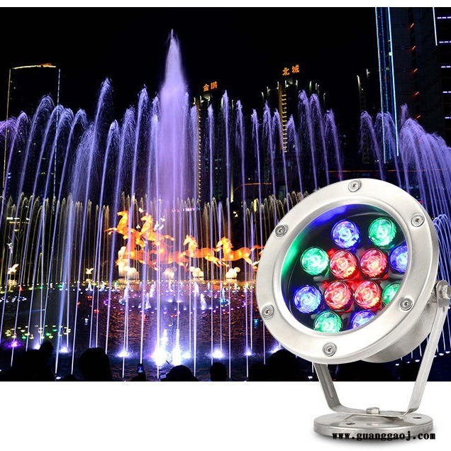LED水底灯宾凯照明 BK-SDD190七彩喷泉水底灯 LED水下投光灯  七彩水底射灯 厂家直销