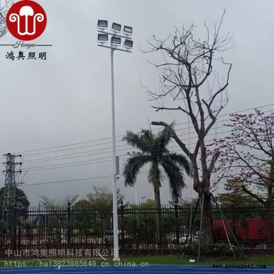 运动场灯杆灯柱安装 篮球场灯光安装工程 配置400w泛光灯