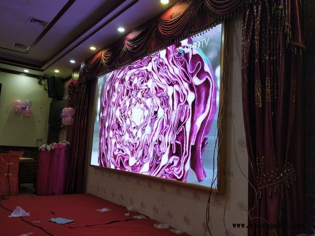 鼎恩饭店led全彩显示屏 P4-SMD-IN-256128宴客厅全彩LED显示屏 包安装调试 终身维护图2