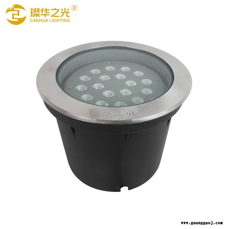 LED埋地投光灯酒店广场地面圆形36W可调角度地埋灯图3